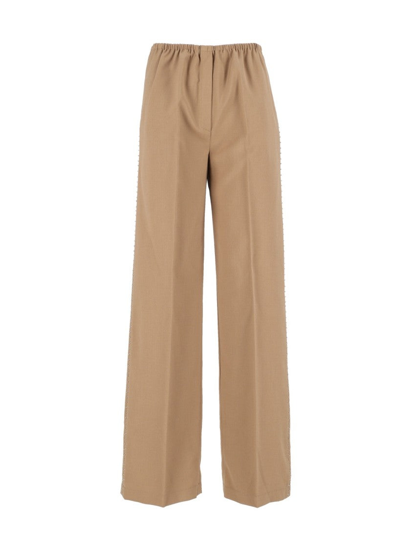 Forte Forte Grain De Poudre Textured Wide-Leg Pants