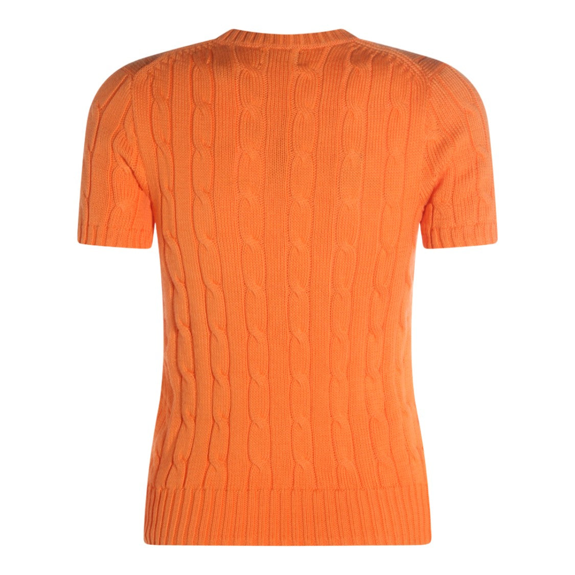 Polo Ralph Lauren Crew Neck Knit Top With Ribbed Cuffs