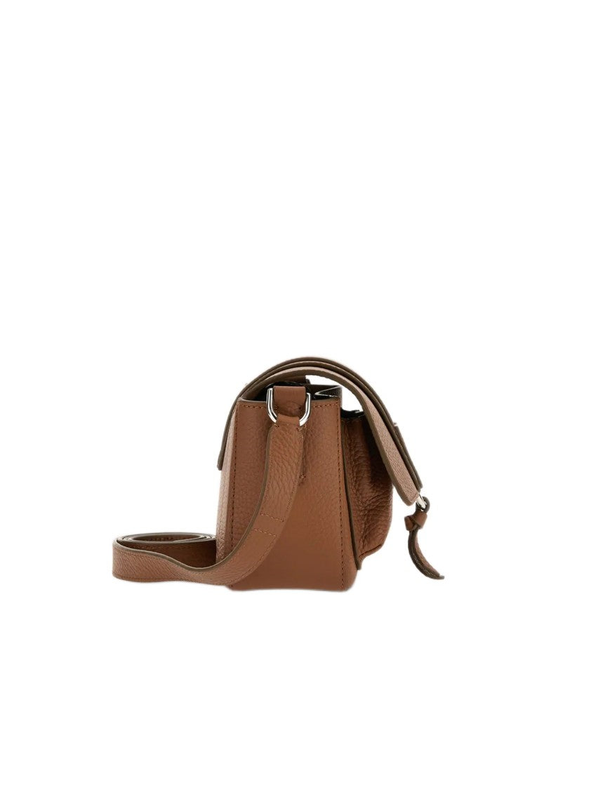 Hogan Textured Hammered Leather Flap Bag