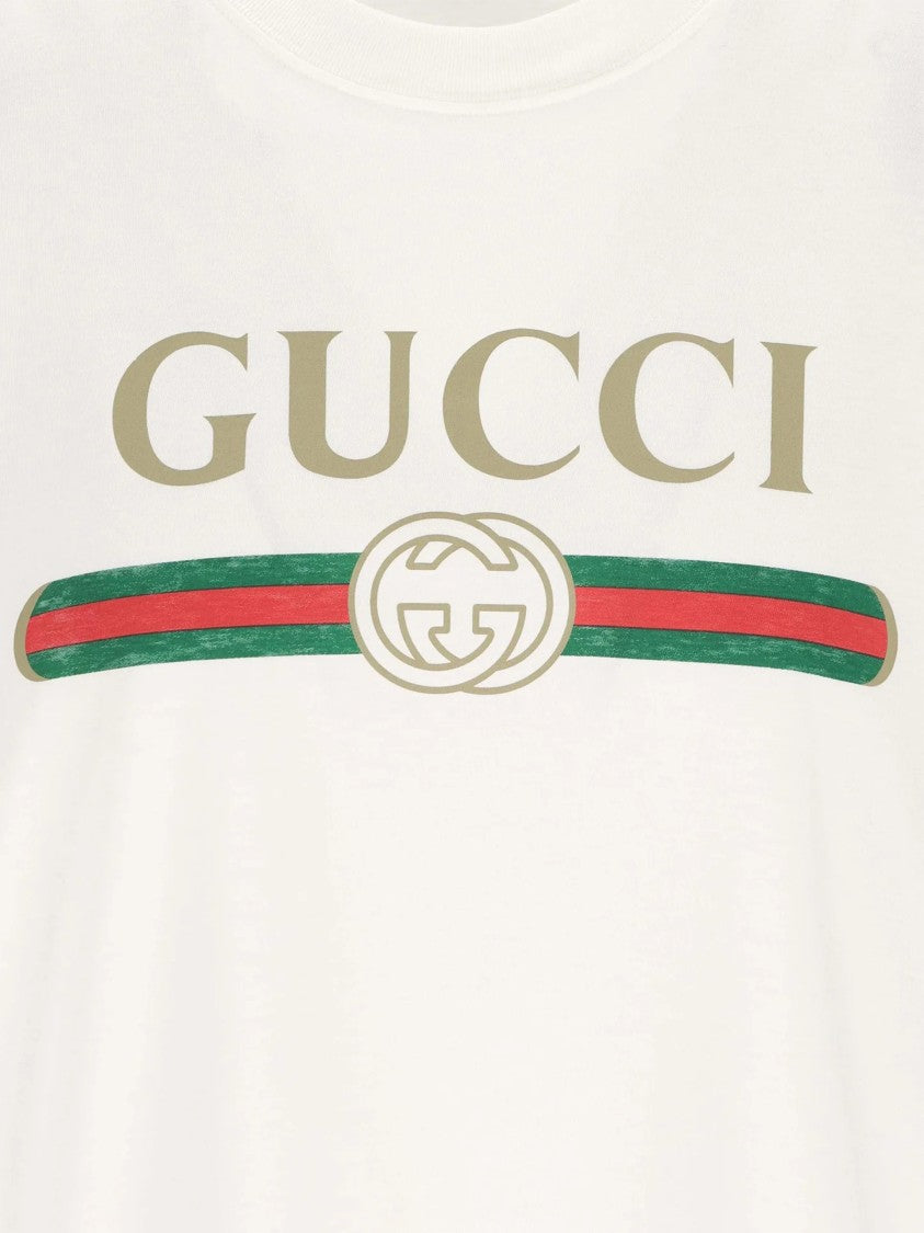 Gucci Relaxed Fit Crew Neck T-Shirt With Iconic Logo Detail