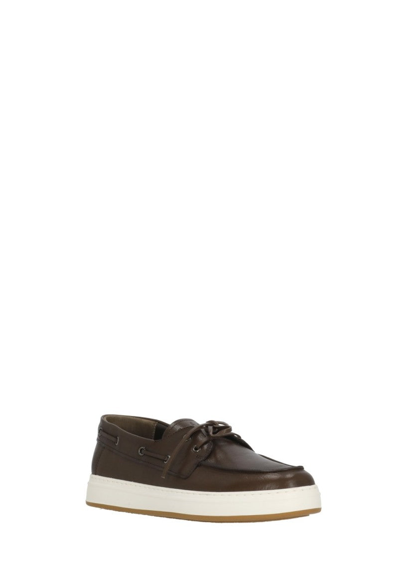 Hogan Brown H-Tv Front Laces Loafers