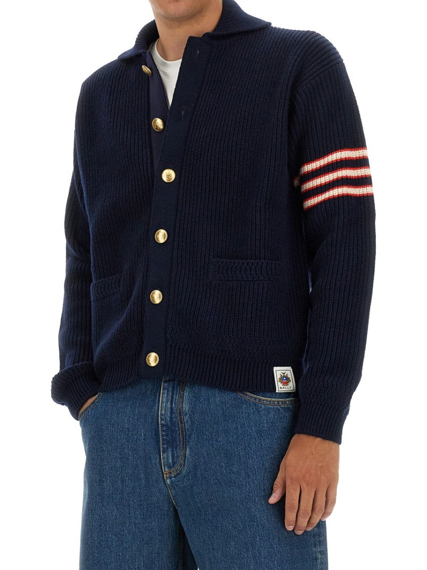 Bally Ribbed Merino Wool Cardigan