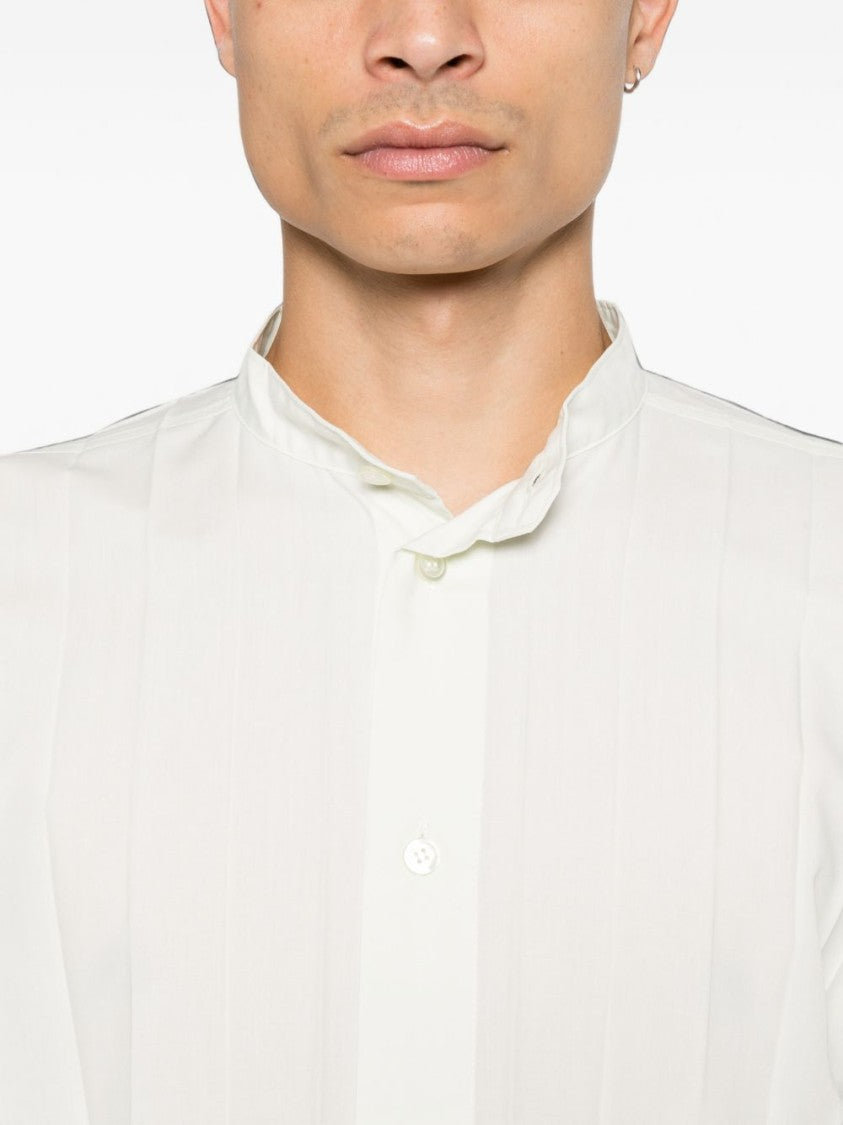 Homme Plissé Issey Miyake White Relaxed Fit Striped Shirt