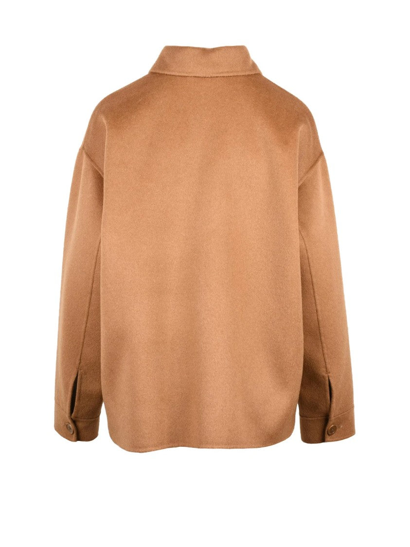 Aspesi Wool Cloth Jacket With Boxy Silhouette And Classic Collar