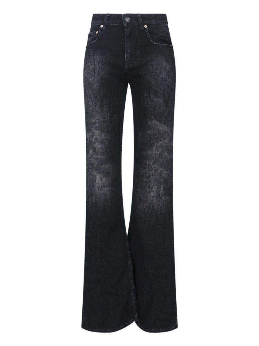 Balenciaga Wide-Leg Jeans – Black