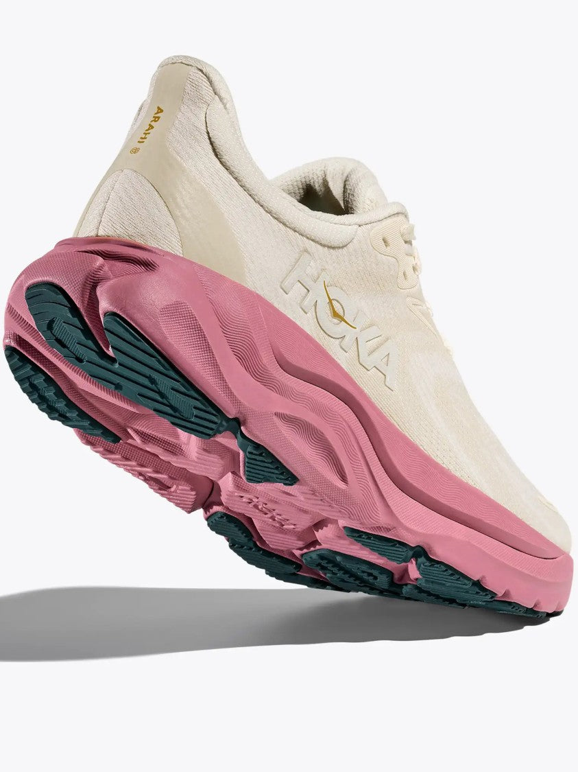Hoka Beige Arahi 8 Streamlined Running Shoes