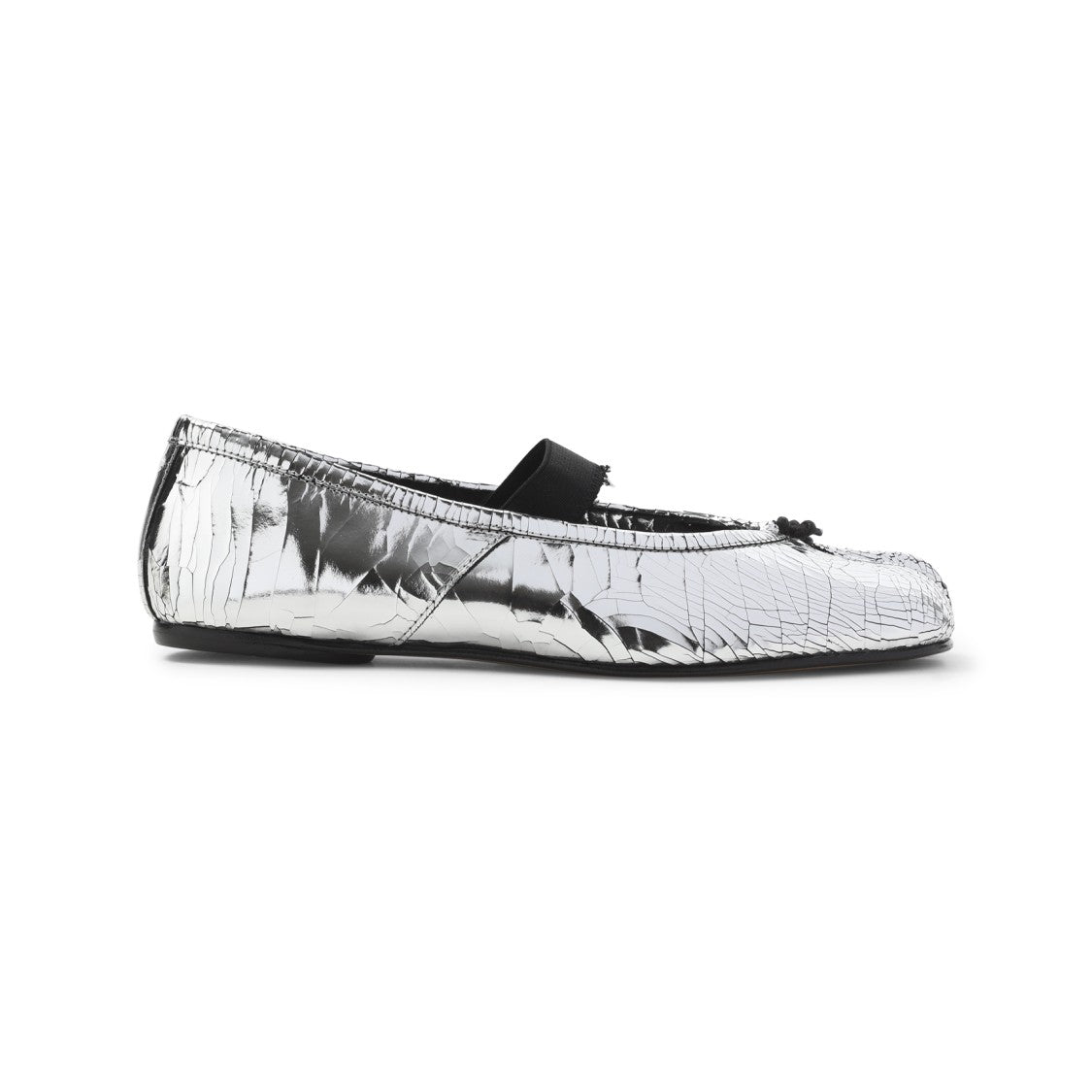 Maison Margiela Silver Calf Leather Ballet Shoes