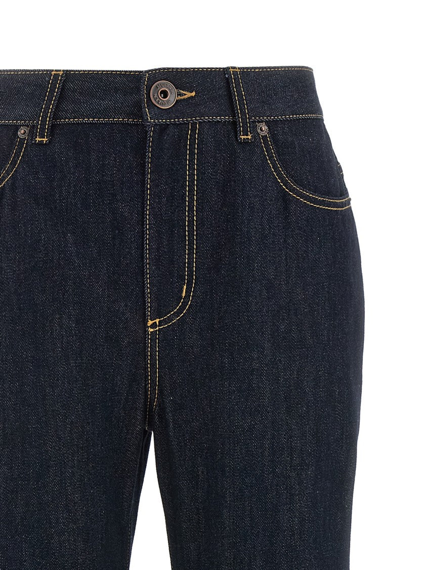 Mcqueen Slightly Flared Straight Leg Jeans
