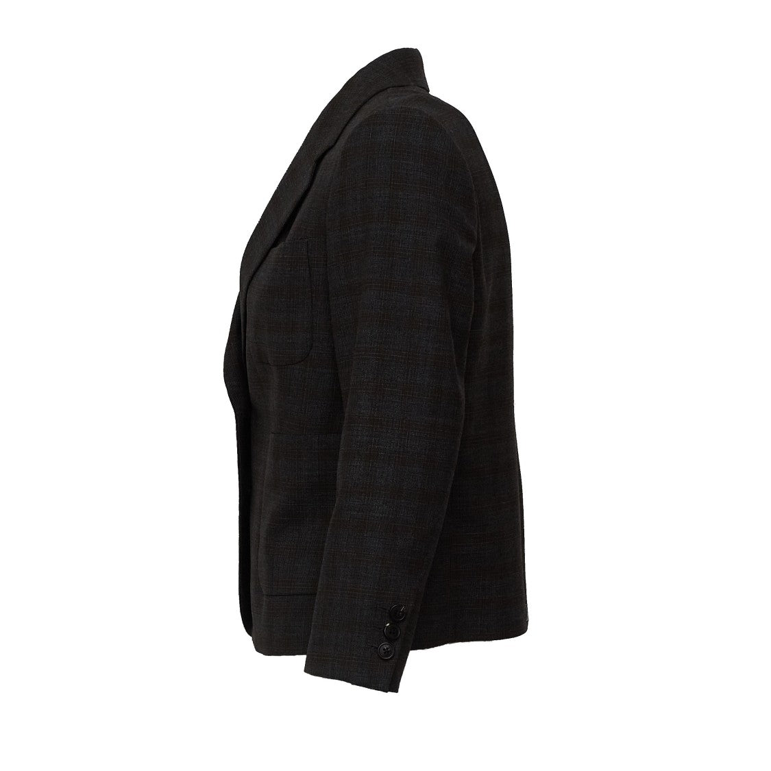 Dries Van Noten Bamis Abstract Check Wool Single-Breasted Blazer