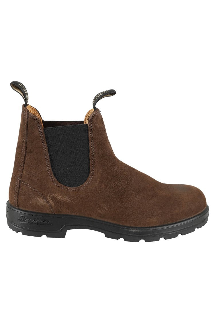Blundstone Classic Brown Nubuck Boots With Side Elastics