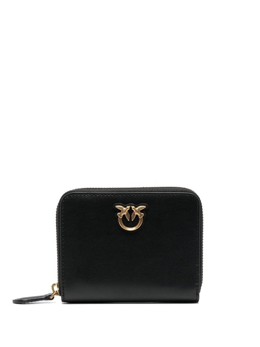 Pinko Square Leather Zip-Around Purse