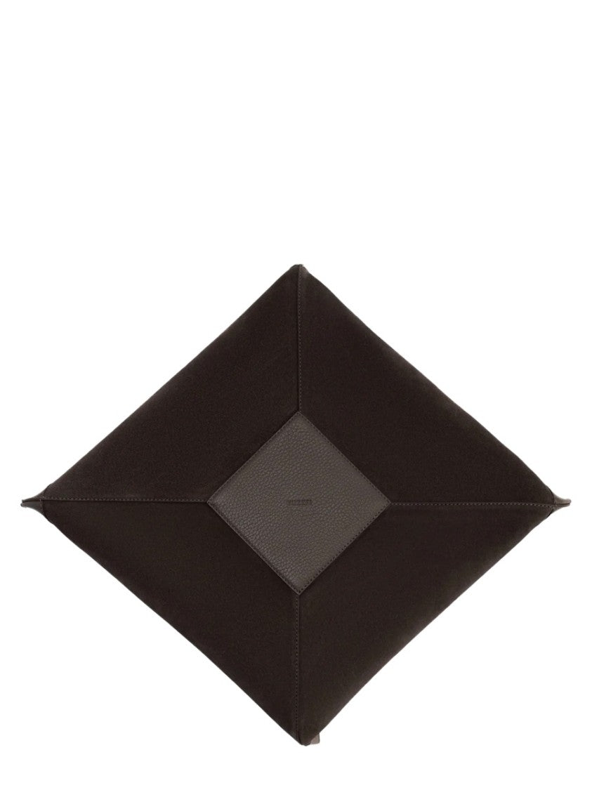 Yuzefi Wonton Geometric Origami-Inspired Leather Shoulder Bag