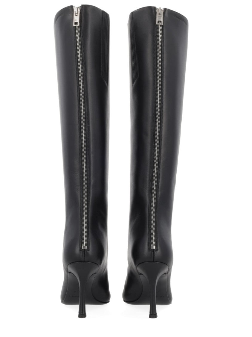 Alexander Wang Pointed-Toe Front-Zip Boots