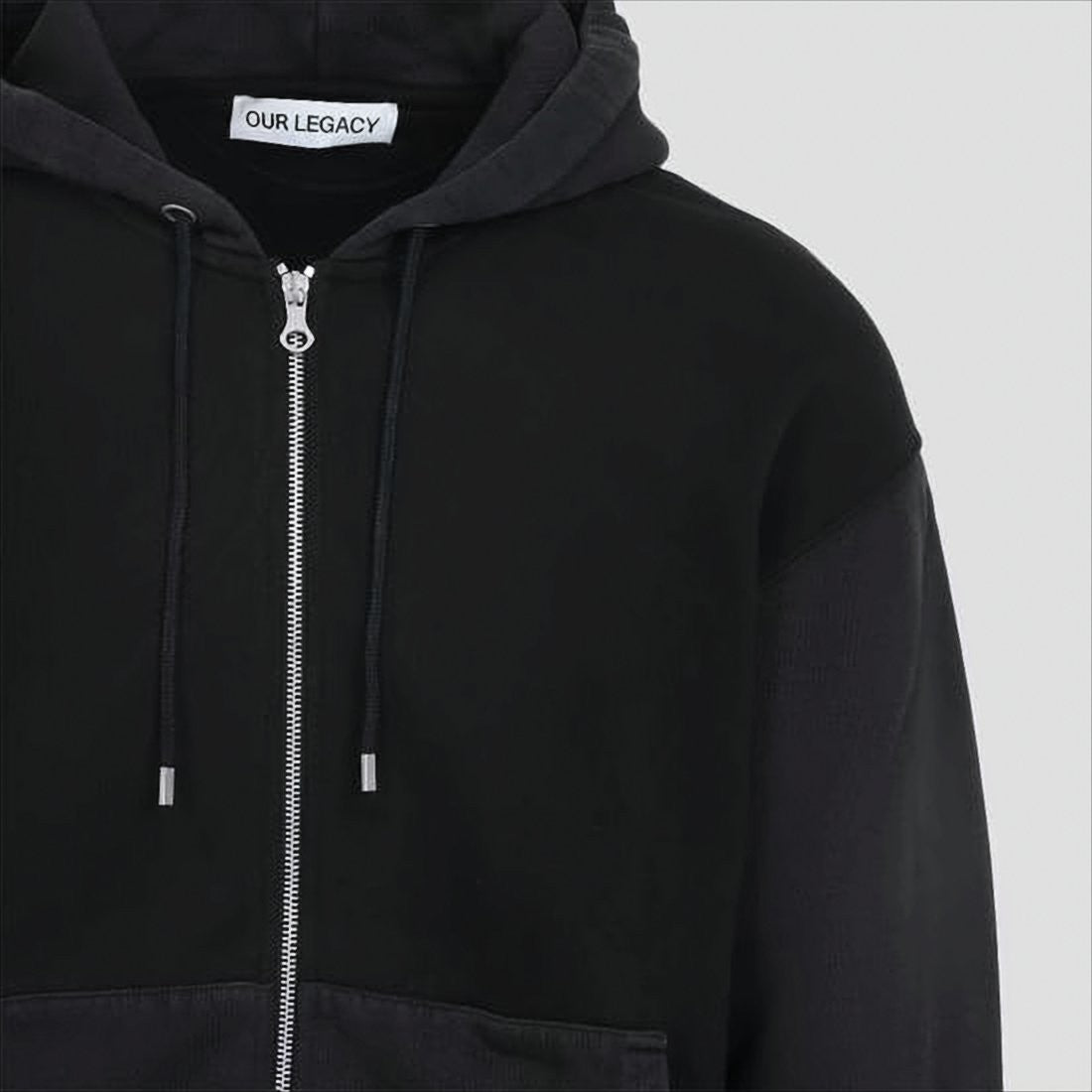 Our Legacy Relaxed Fit Black Cotton Jacket With Hood