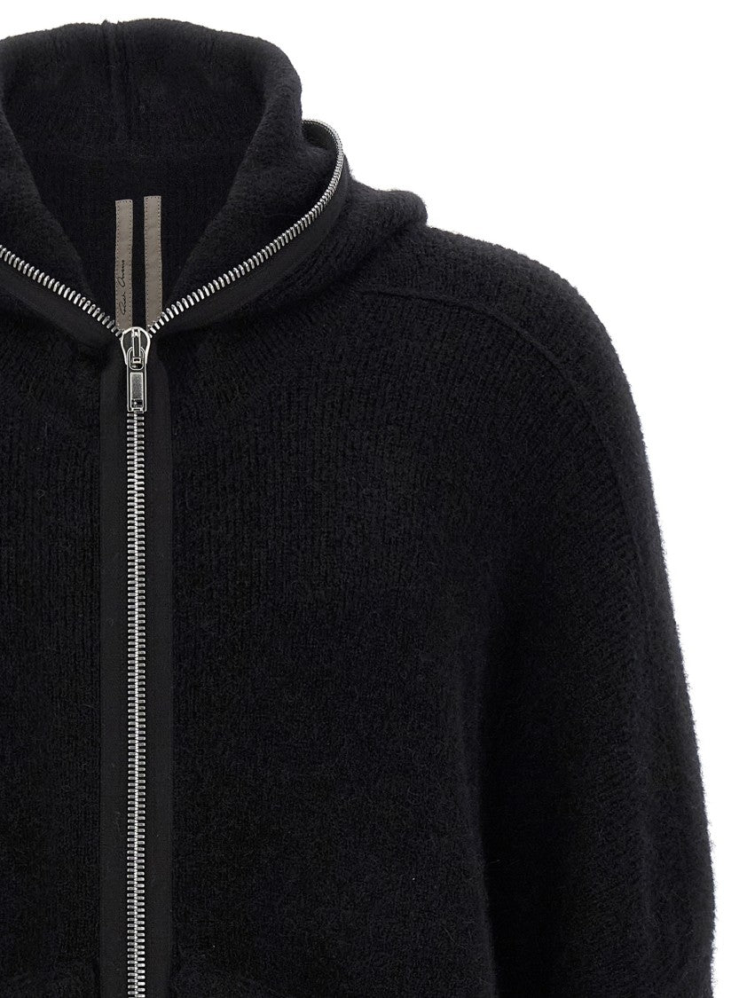 Rick Owens Hooded Wool Cardigan