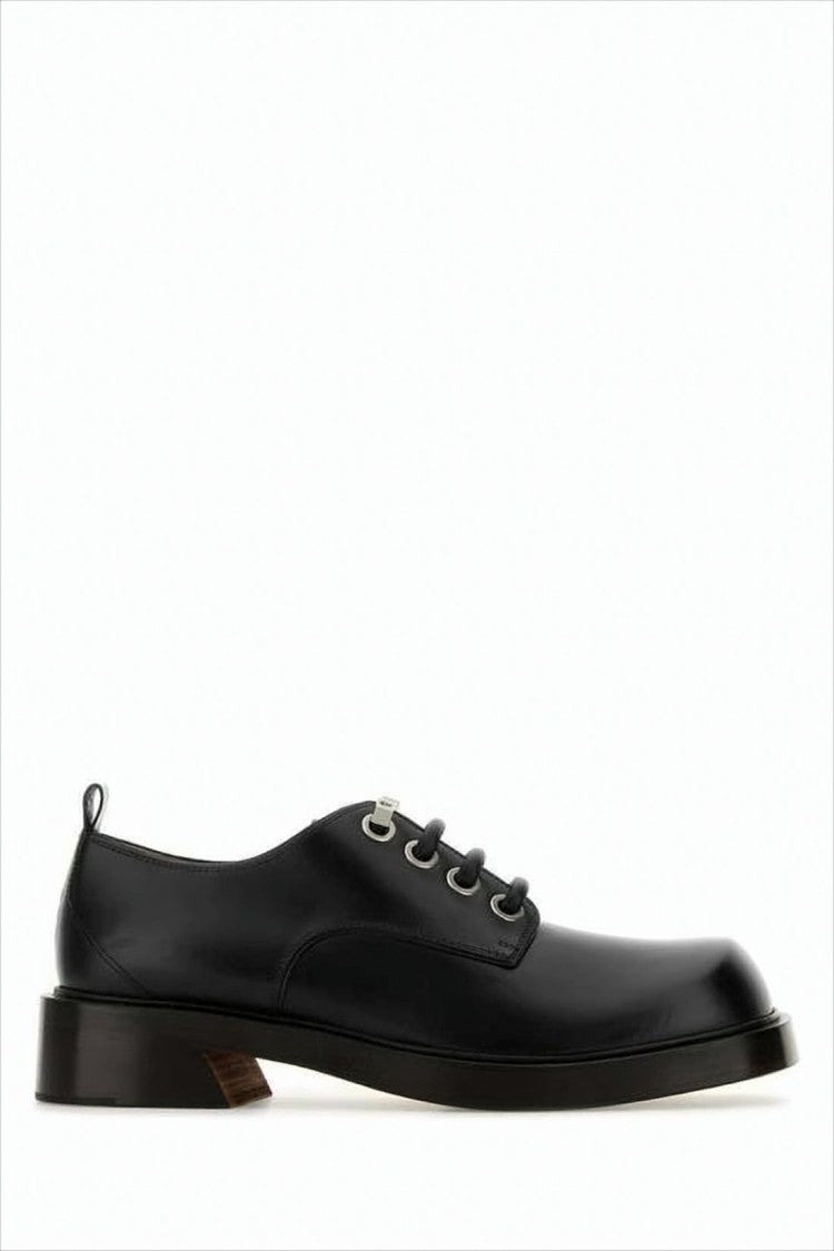 Alexander Mcqueen Polished Leather Lace-Up Dress Shoes With Rounded Toe