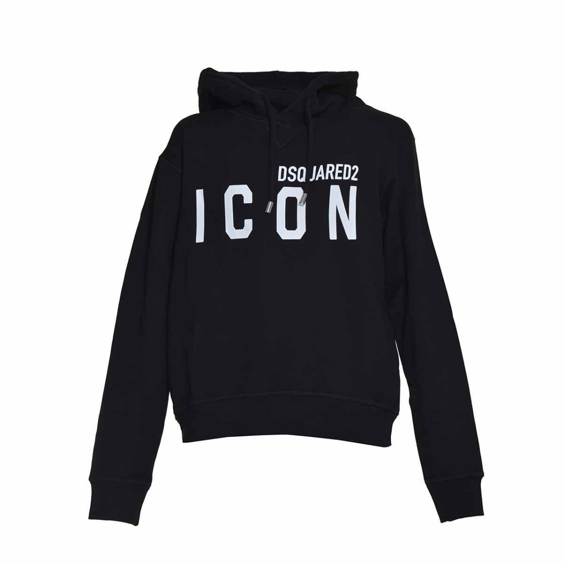Dsquared2 Relaxed Black Hoodie With Iconic Logo Print