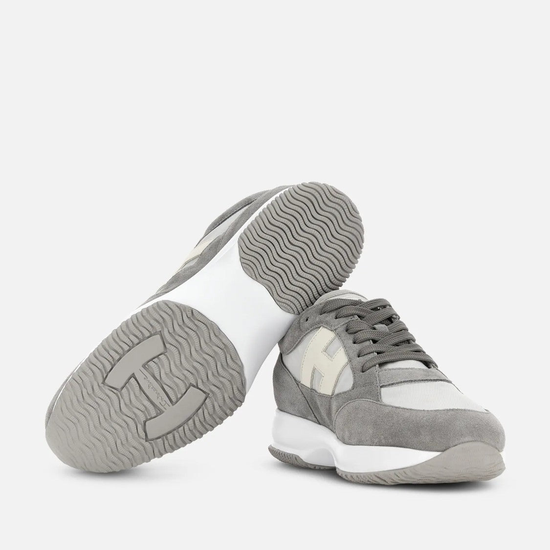 Hogan Interactive Lace-Up Sneakers In Calfskin