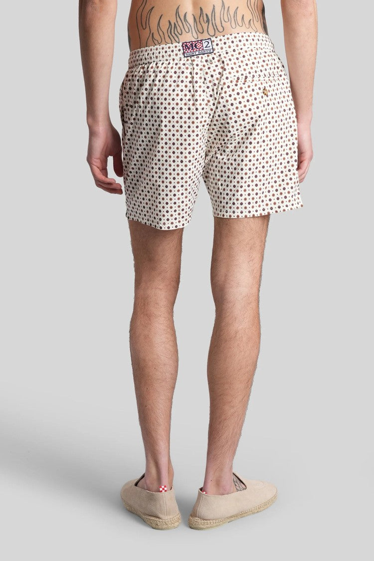 Mc2 Saint Barth Ivory Lighting Micro Stretch Swim Shorts