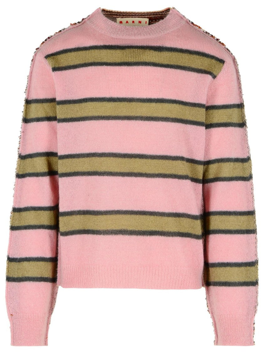 Marni Mohair Blend Sweater With Ribbed Detailing