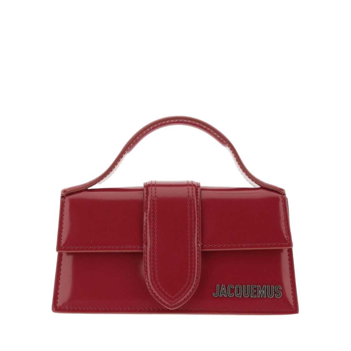 Jacquemus Compact Structured Red Leather Le Bambino Bag