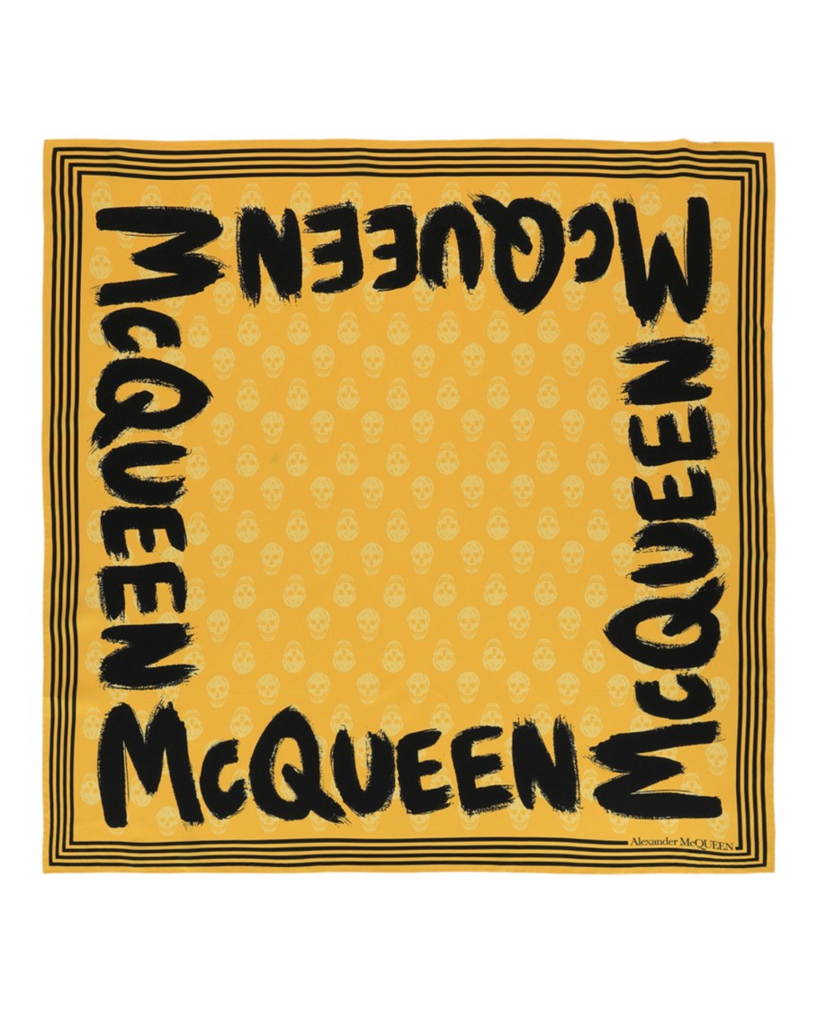 Alexander Mcqueen Graffiti Biker Scarf