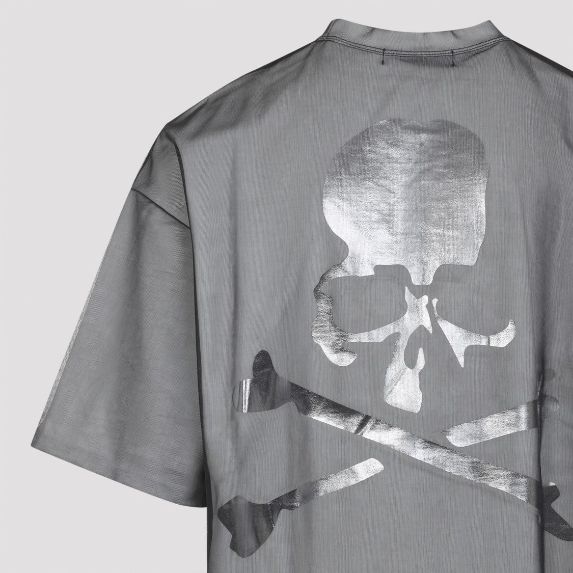 Mastermind Oversized Grey T-Shirt With Subtle Sheen And Iconic Graphics