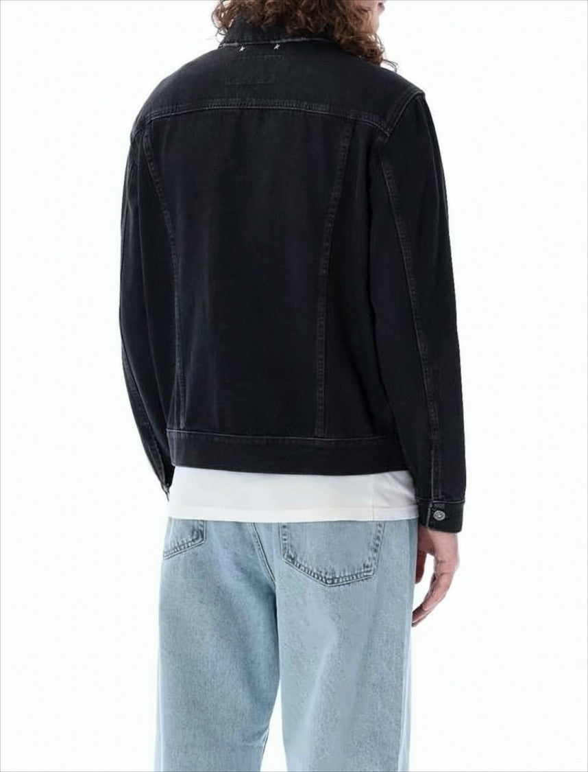 Golden Goose Structured Denim Jacket With Button-Up Front And Flap Pockets