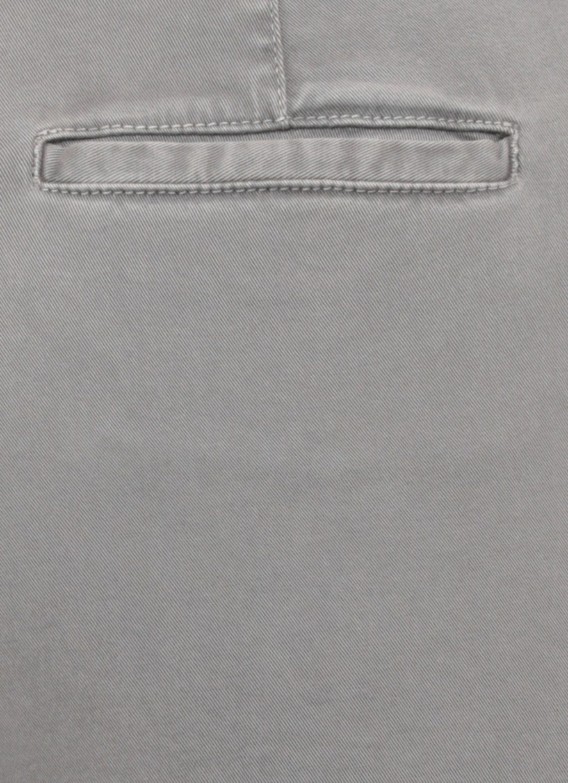 Peserico Grey Mid-Rise Straight-Leg Cotton Pants