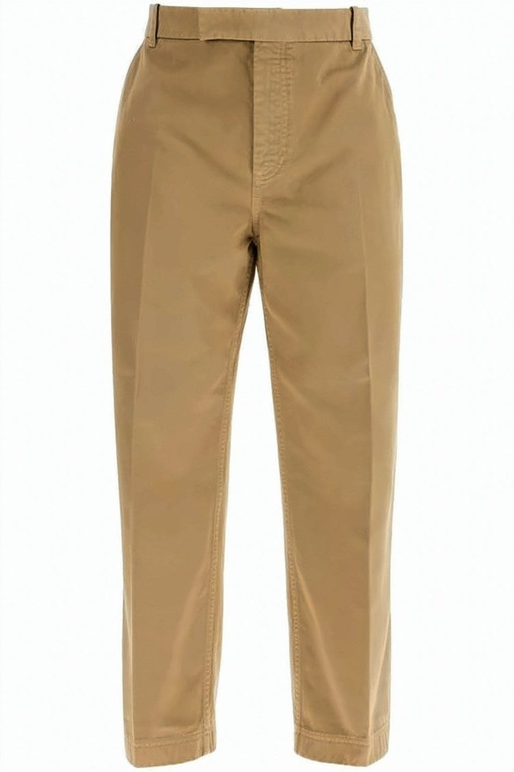 Thom Browne Cotton Twill Utility Chino Pants With Concealed Fastening