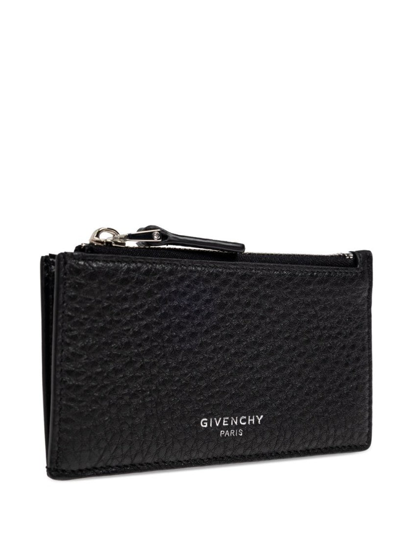 Givenchy Textured Calf Leather Wallet With Zippered Closure