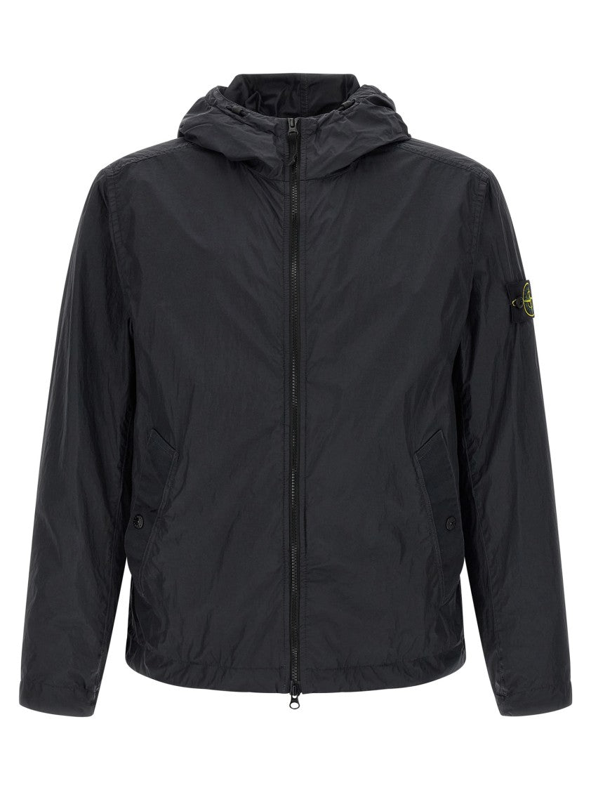 Stone Island Lightweight Nylon Reps Jacket With Adjustable Hood