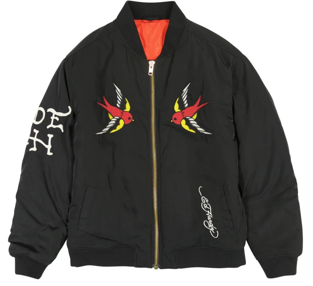 Ed Hardy Lks Skull Bomber Jacket - Ehmo1202-1