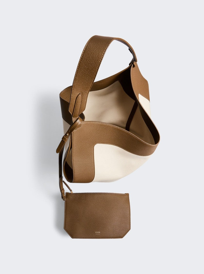 Khaite Lotus Medium Canvas Tote Cream