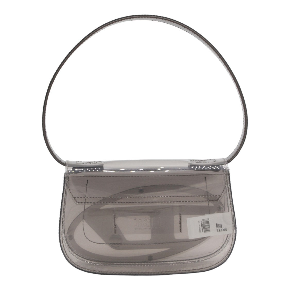 Diesel Transparent Handbag With Frosted Oval Emblem