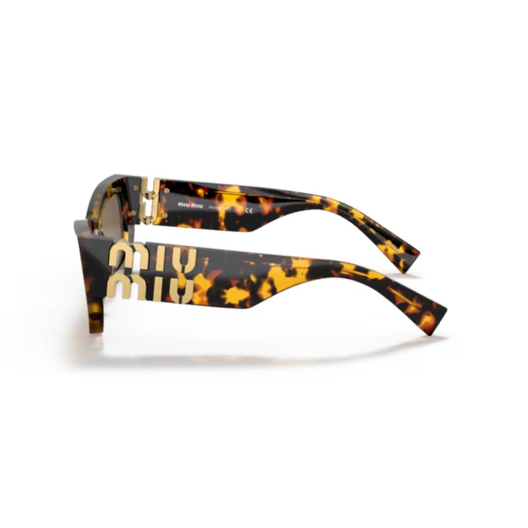 Miu Miu 0Mu 09Ws Rectangular Tortoiseshell Sunglasses