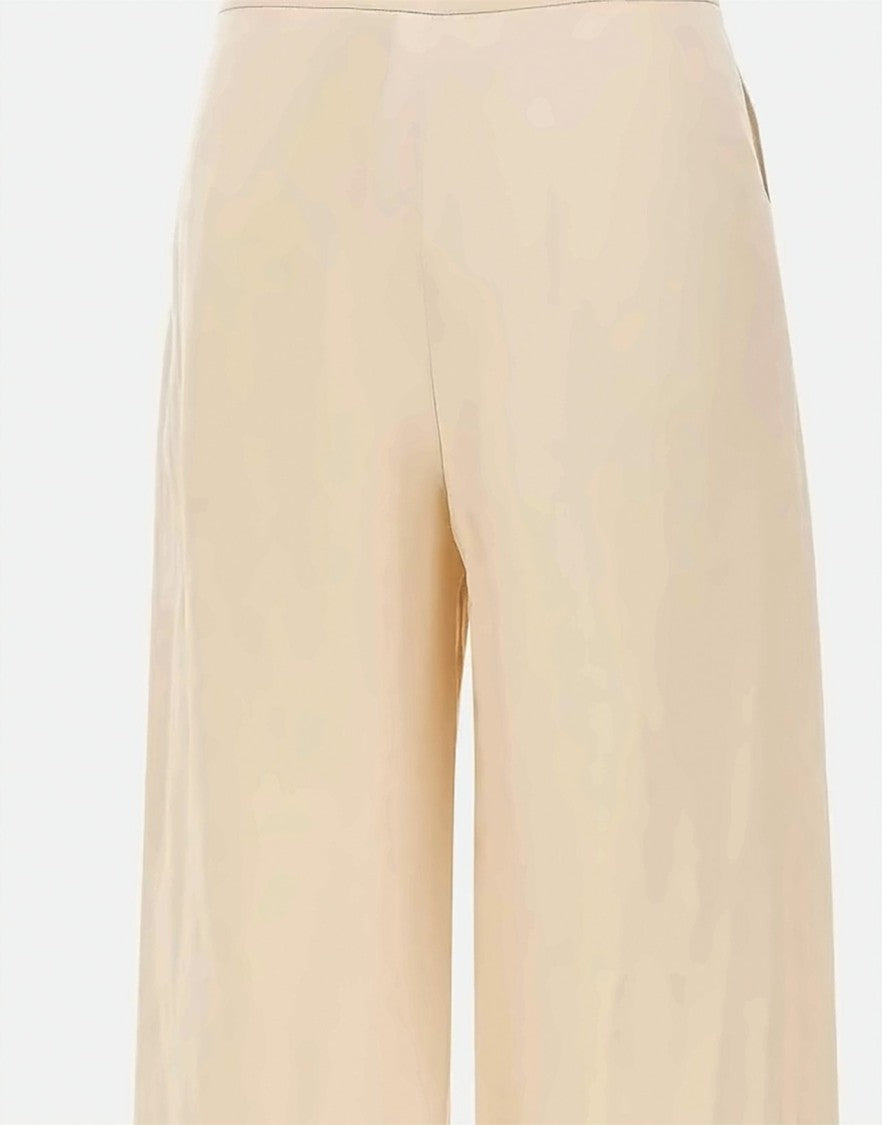 Max Mara Wide-Leg Cropped Pants With Clean Waistband