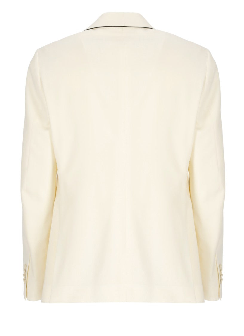 Lardini Ivory Virgin Wool Jacket