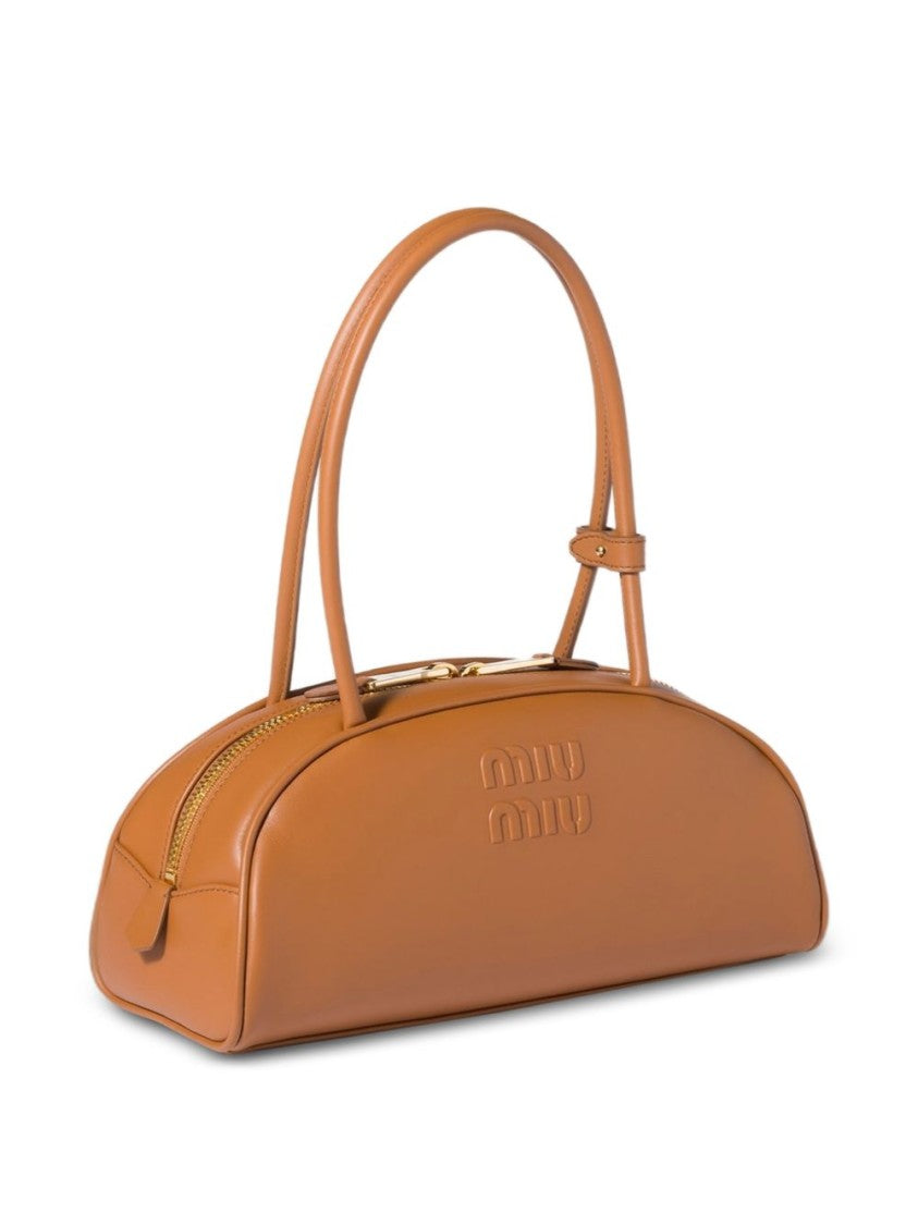 Miu Miu Elongated Smooth Leather Handbag