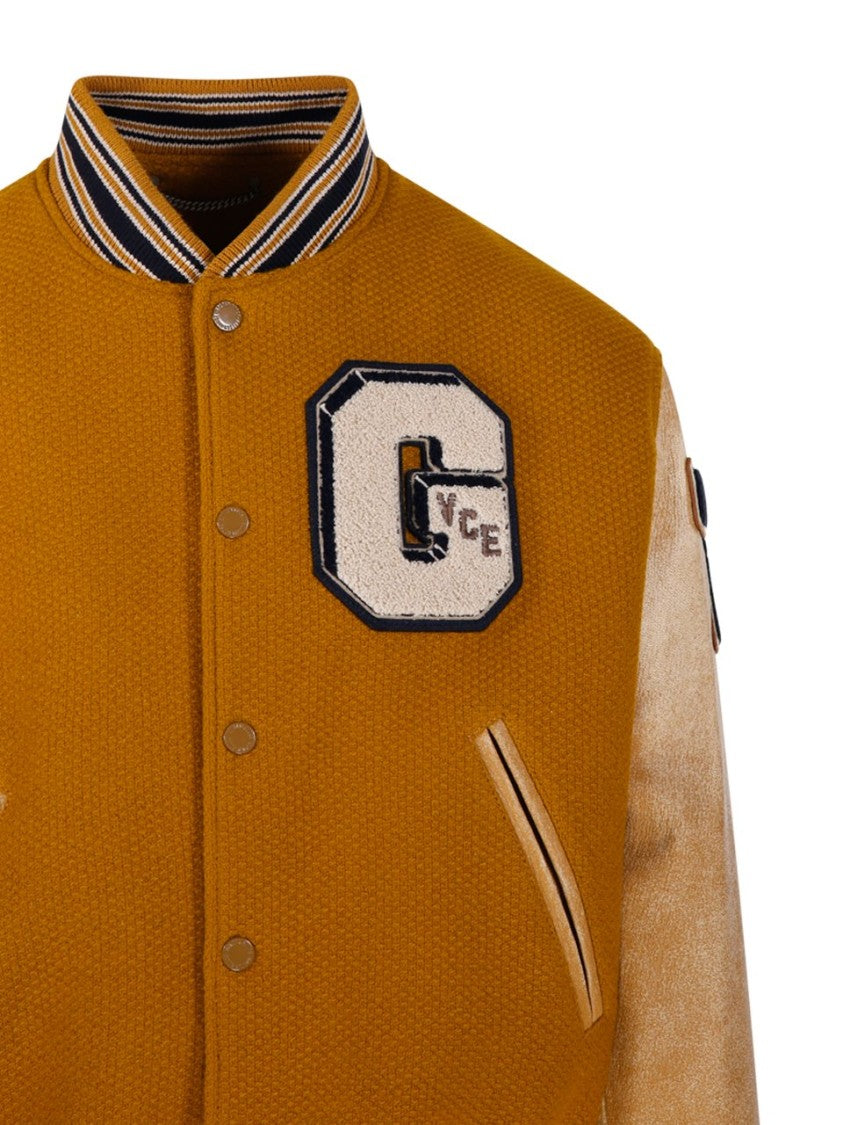 Golden Goose Brown Jacket With Stand-Up Collar And Zipper Closure