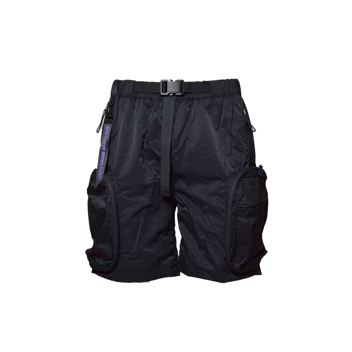 Alpha Industries Black Nylon Utility Uv Bermuda Shorts