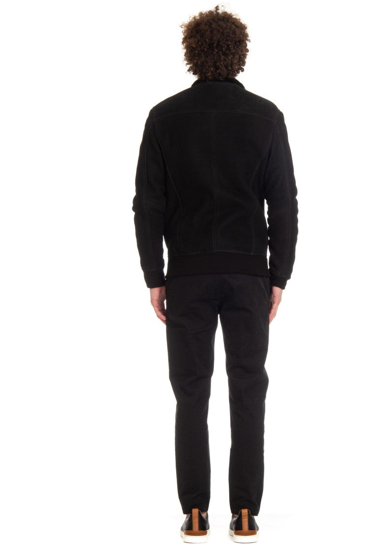 Giorgio Brato Zipped Shearling With Knit Panels