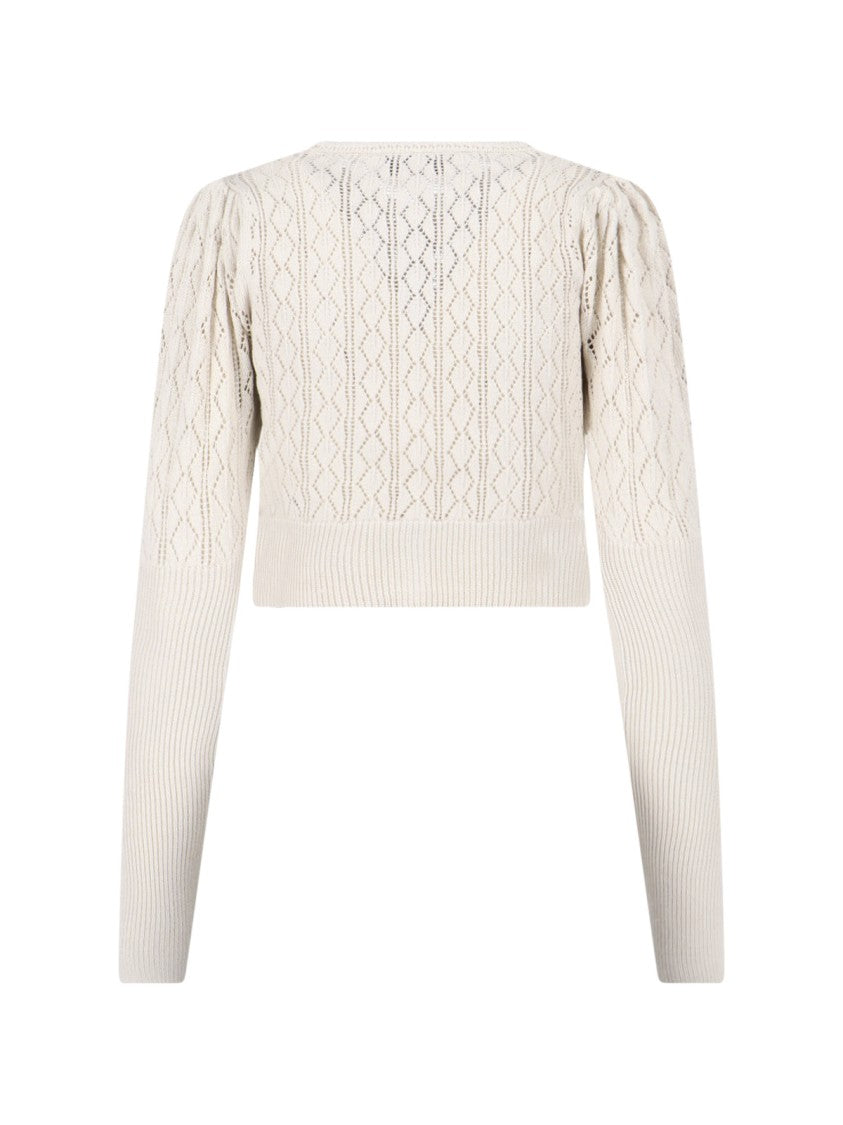 Vivienne Westwood Cream Ella Pointelle Knit Cotton Cardigan