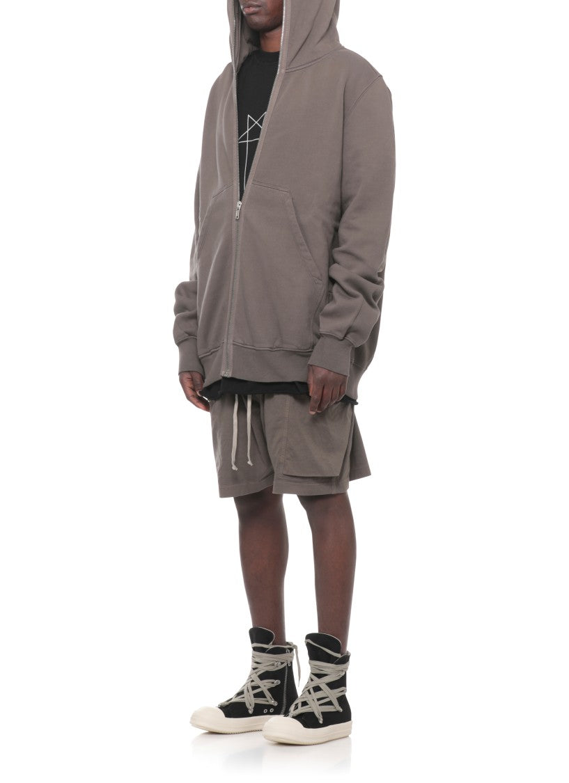Drkshdw By Rick Owens Brown Jumbo Gimp Zip Hoodie