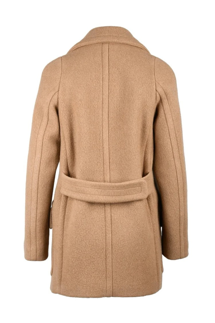 Dries Van Noten Double-Breasted Wool Coat - Beige