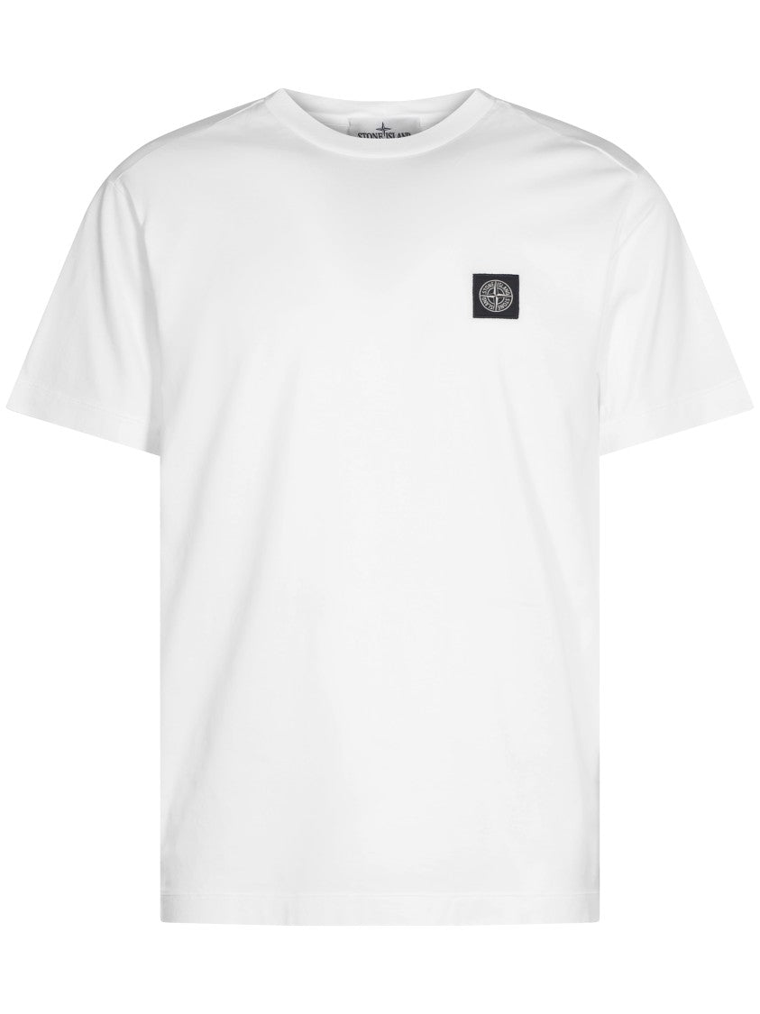 Stone Island Relaxed-Fit White Cotton T-Shirt