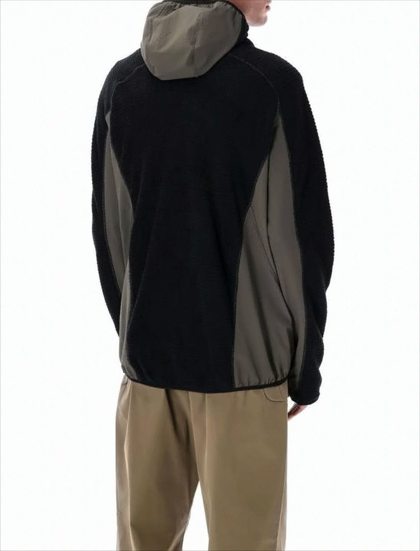 Roa Textured And Smooth Fabric Combination Jacket