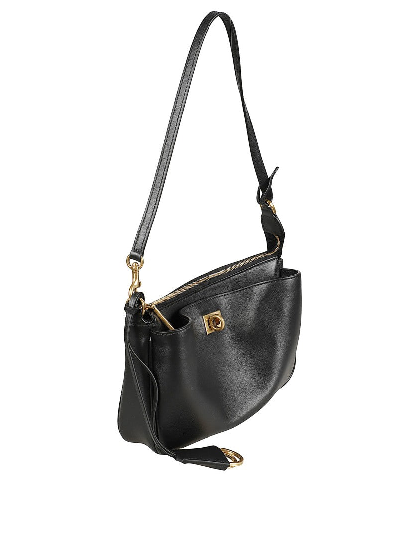 Balenciaga Rectangular Smooth Leather Bag With Twist-Lock Closure