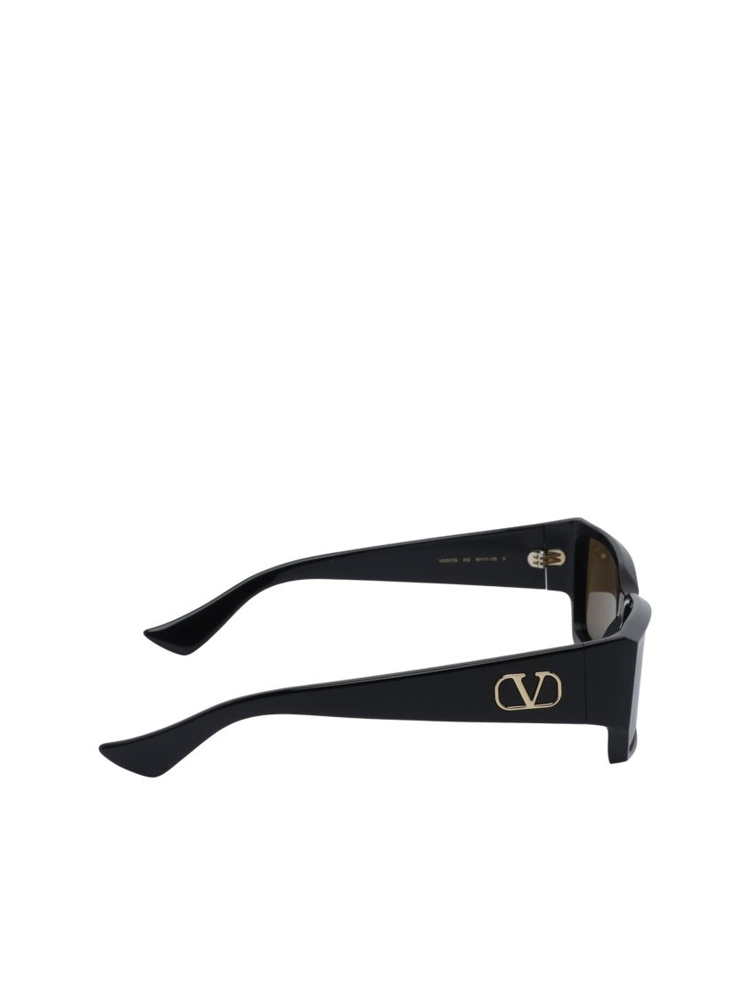 Valentino Sunglasses Rectangular Acetate Sunglasses