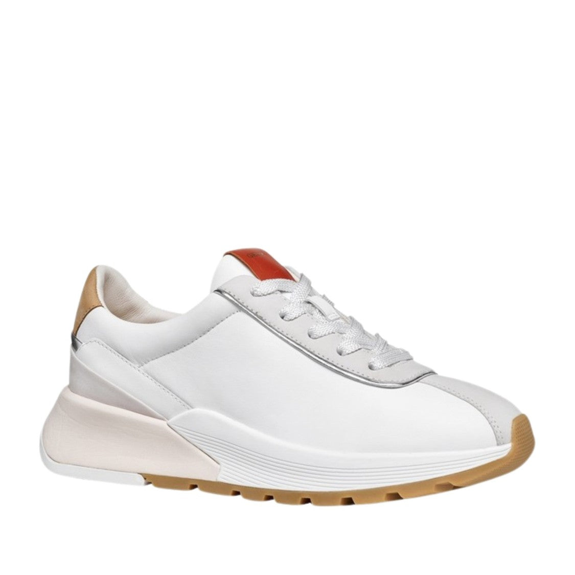 Geox Metropoli White Chunky Sole Sneakers